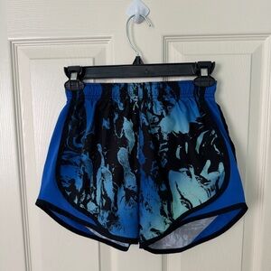 Blue and Teal Patterned Nike Running Shorts